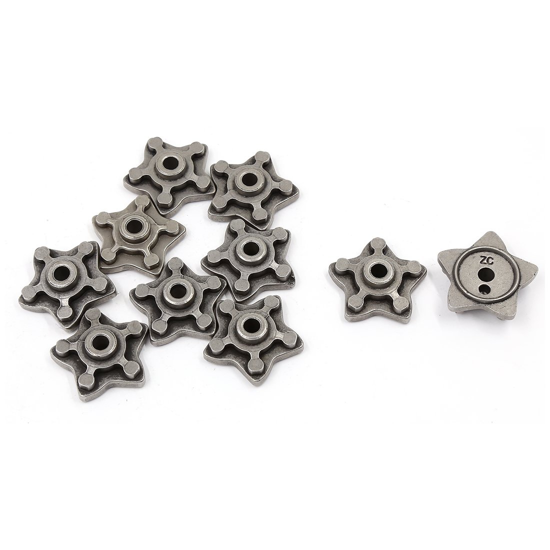 Ruilogod 10 Pcs Metal Star Shaped Motorcycle Engine Motor Speed